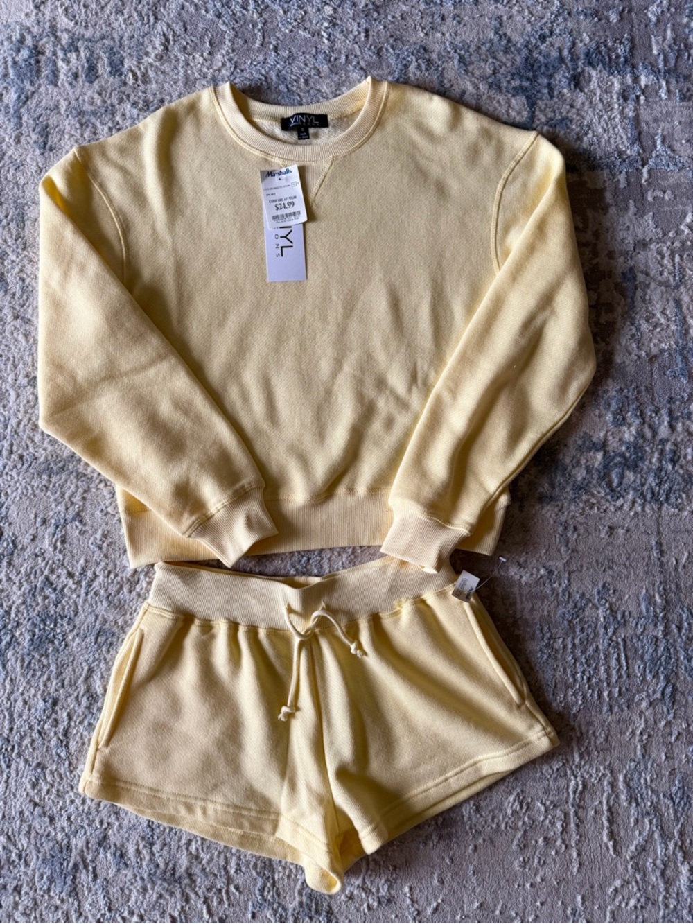 Marshalls Pale Yellow Crewneck Sweatshirt